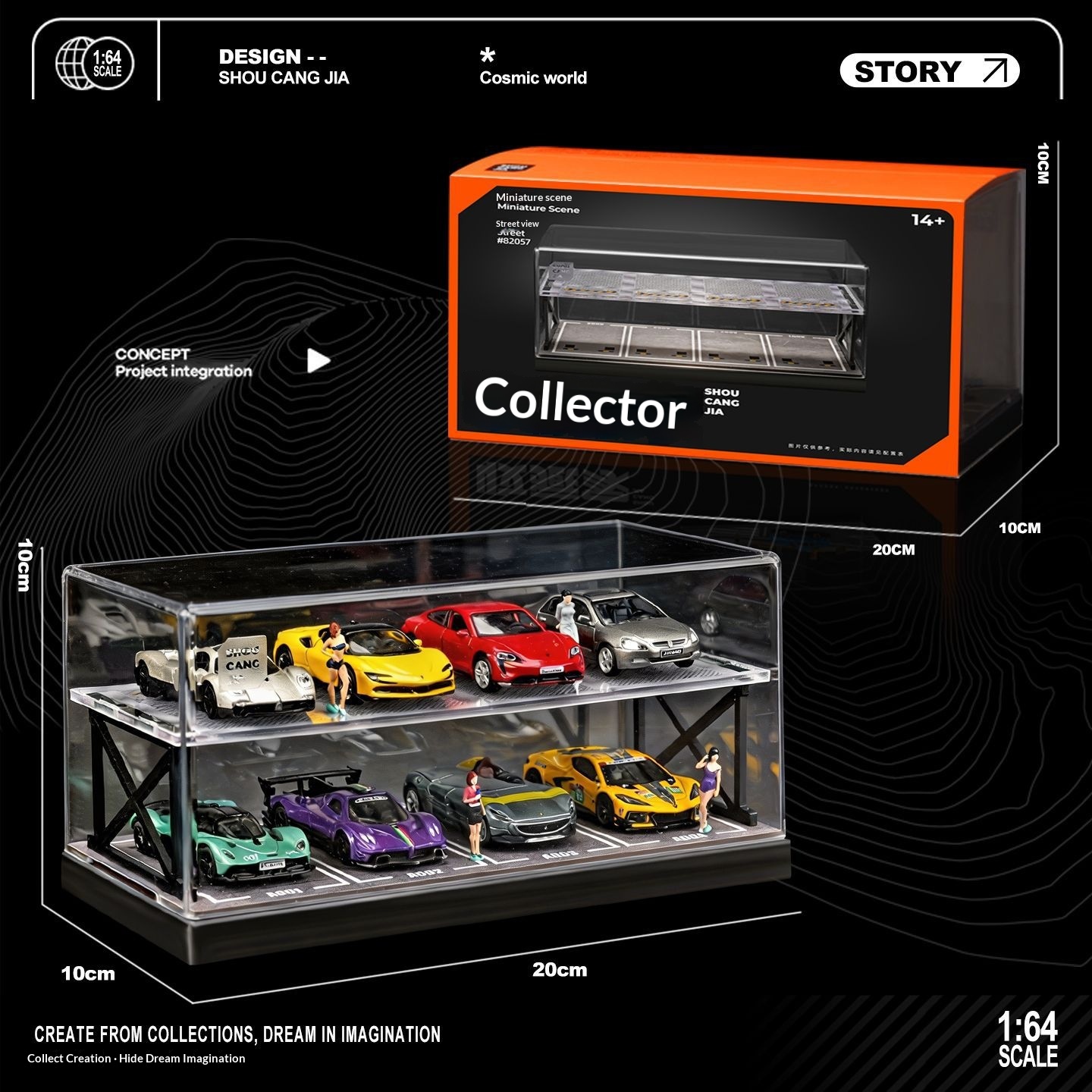 Model Kit Led - Collectie 1:64 schaalmodel van een twee